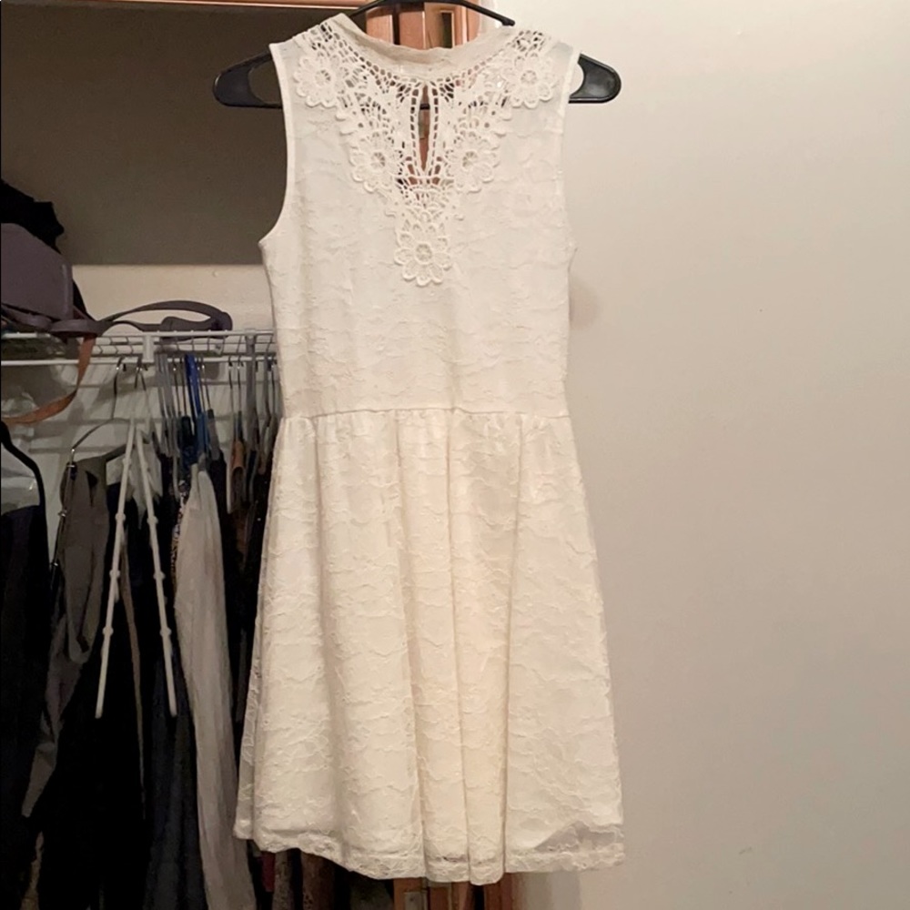 H&M white A-line dress